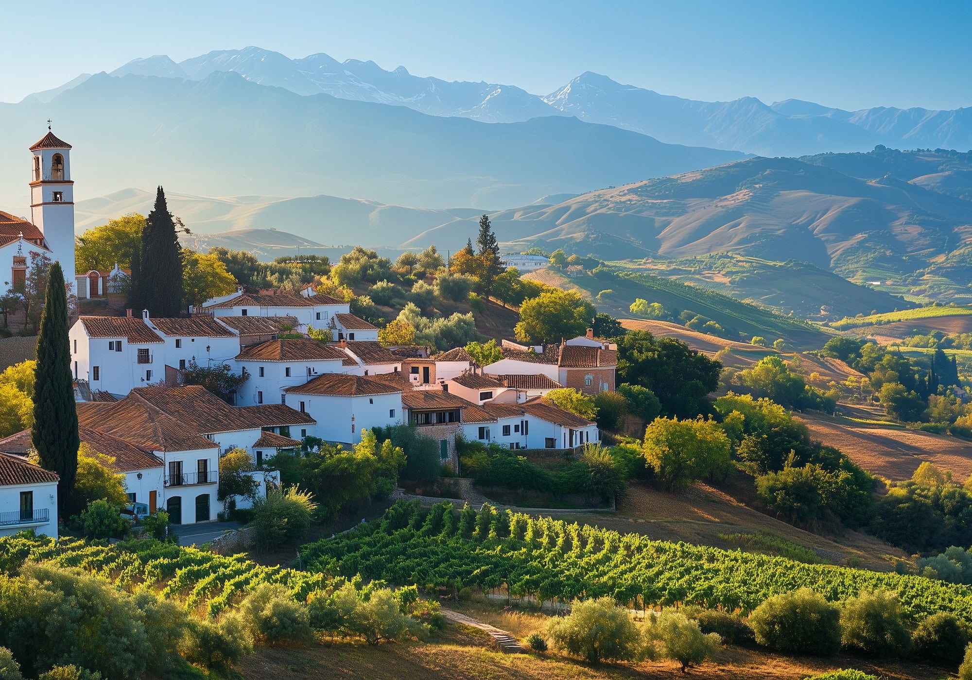 A beautiful shot of the Andalusian landscape in Spain, Europe.